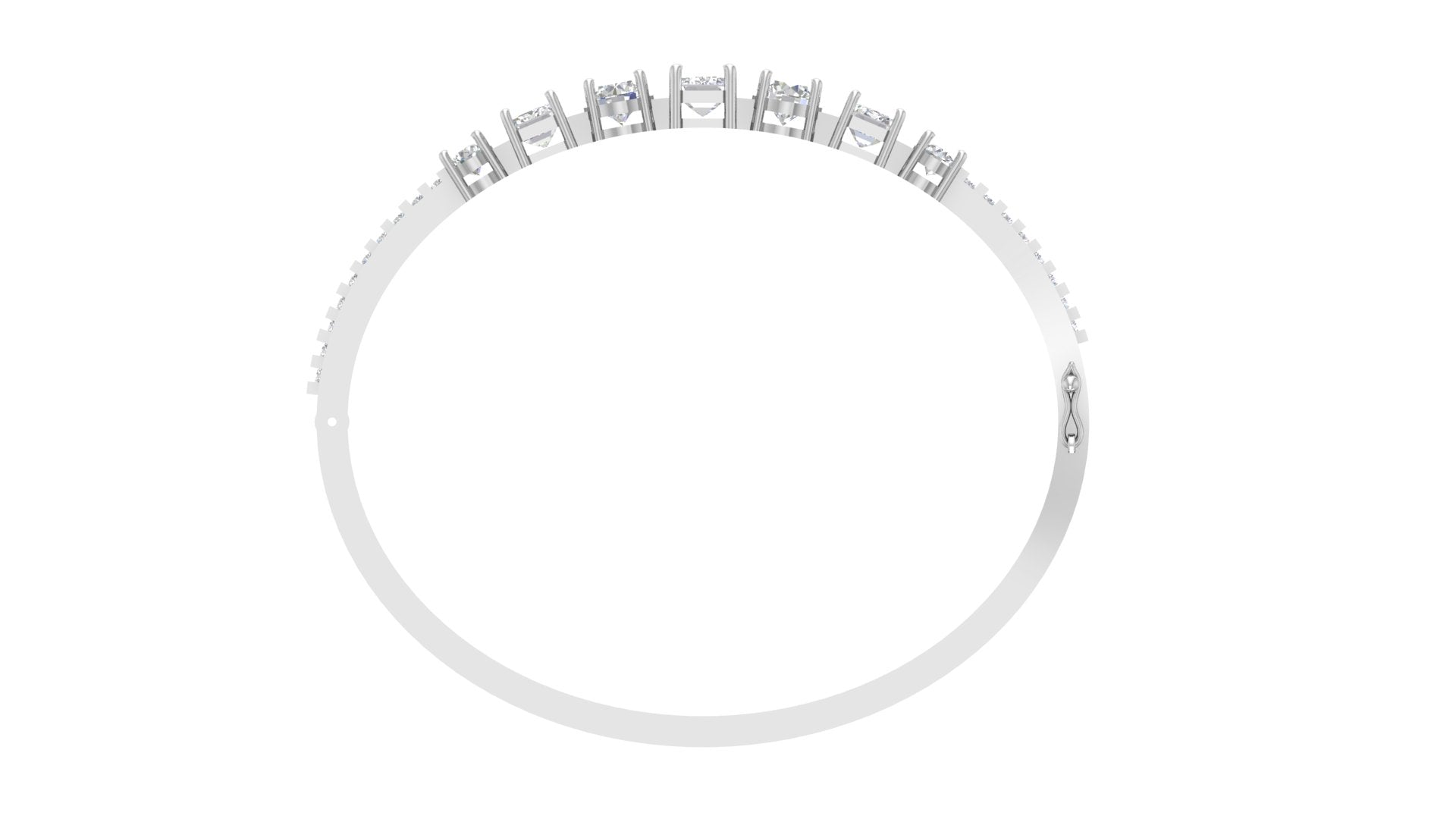 Emerald & Round Cut Diamond Bangle – 18K Gold Elegant Wristwear
