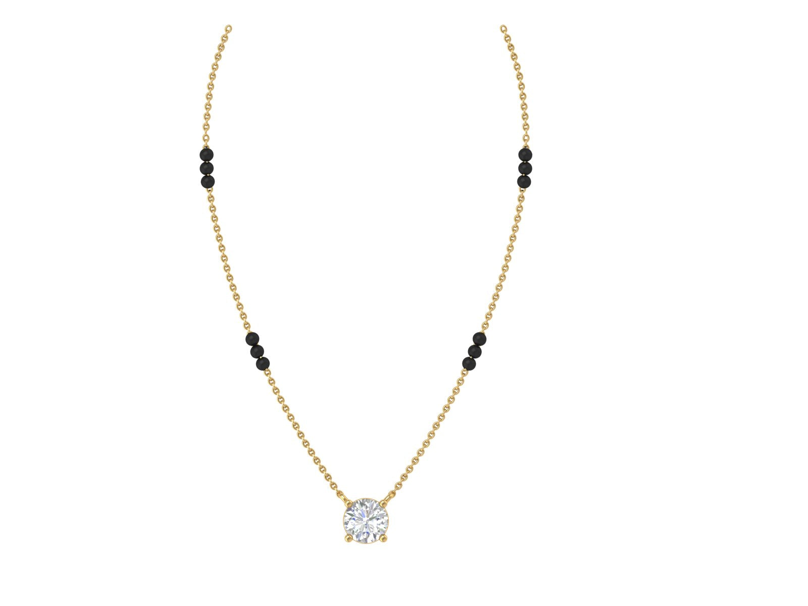 Saanvi – Solitaire Mangalsutra Necklace in Gold