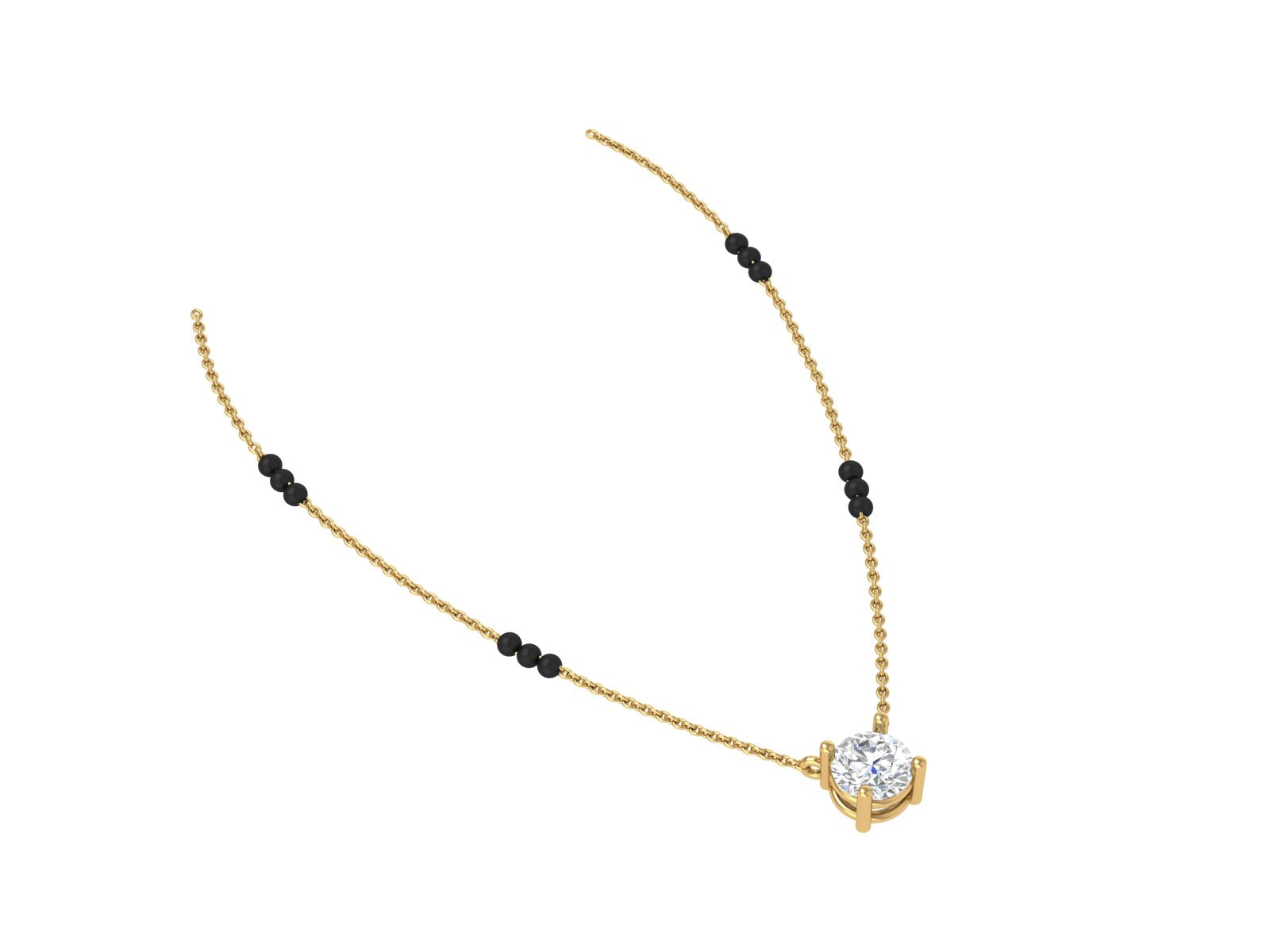 Saanvi – Solitaire Mangalsutra Necklace in Gold