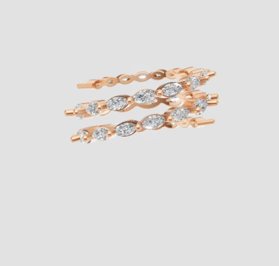 Marquise Elegance Eternity Band – Rose Gold Brilliance