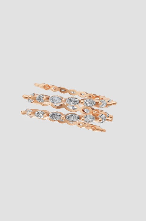 Marquise Elegance Eternity Band – Rose Gold Brilliance