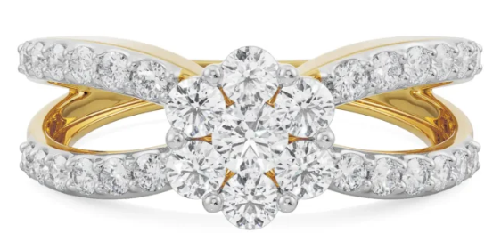 Rose Radiance Dual-Band Halo Diamond Ring 💖✨
