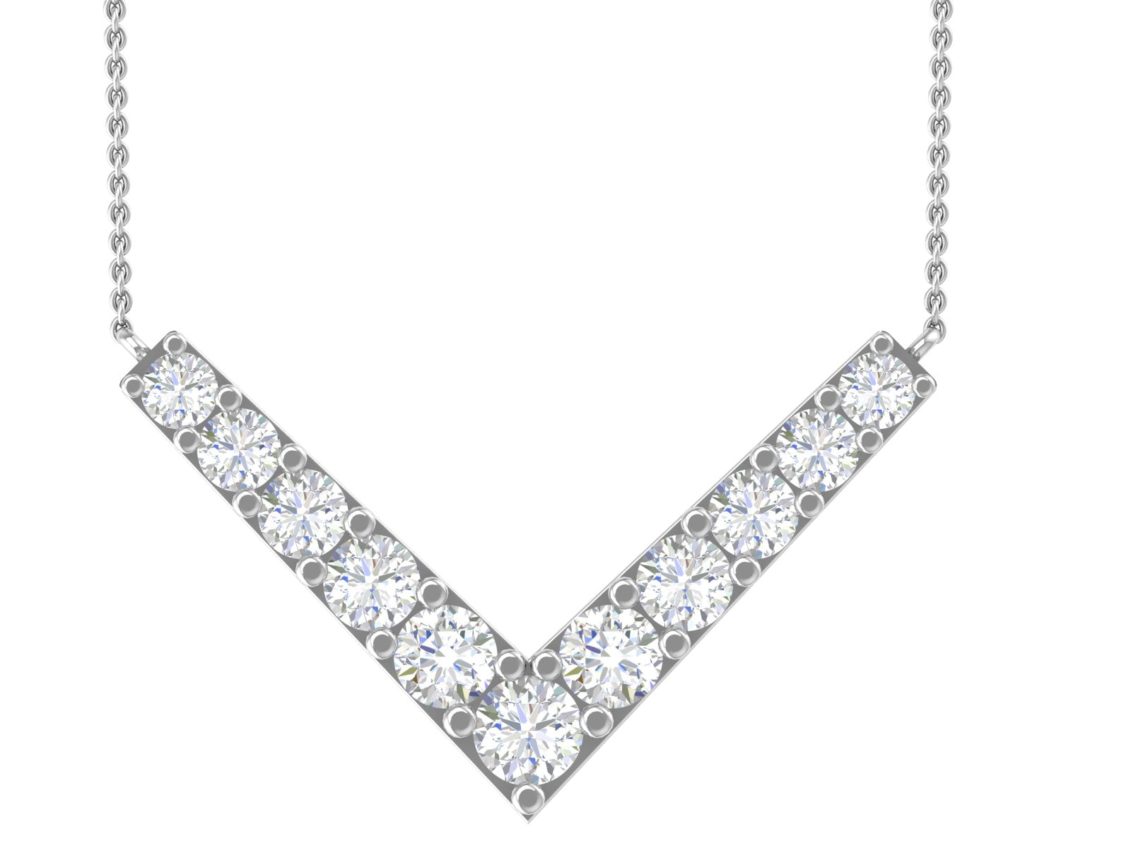 Luxe ‘L’ Diamond Bar Pendant – Sleek Signature Style