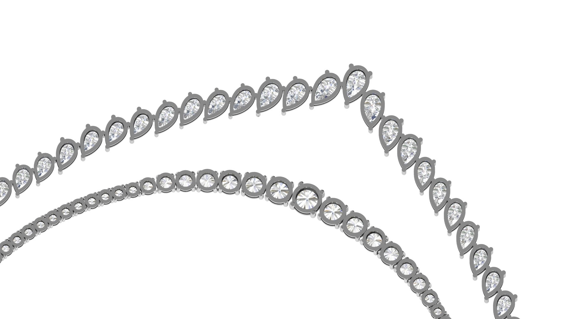 Eternal Glow Dual Diamond Necklace – Classic Glamour, Twice the Sparkle 💫