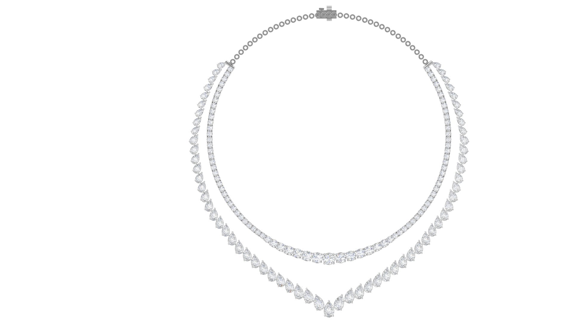 Eternal Glow Dual Diamond Necklace – Classic Glamour, Twice the Sparkle 💫