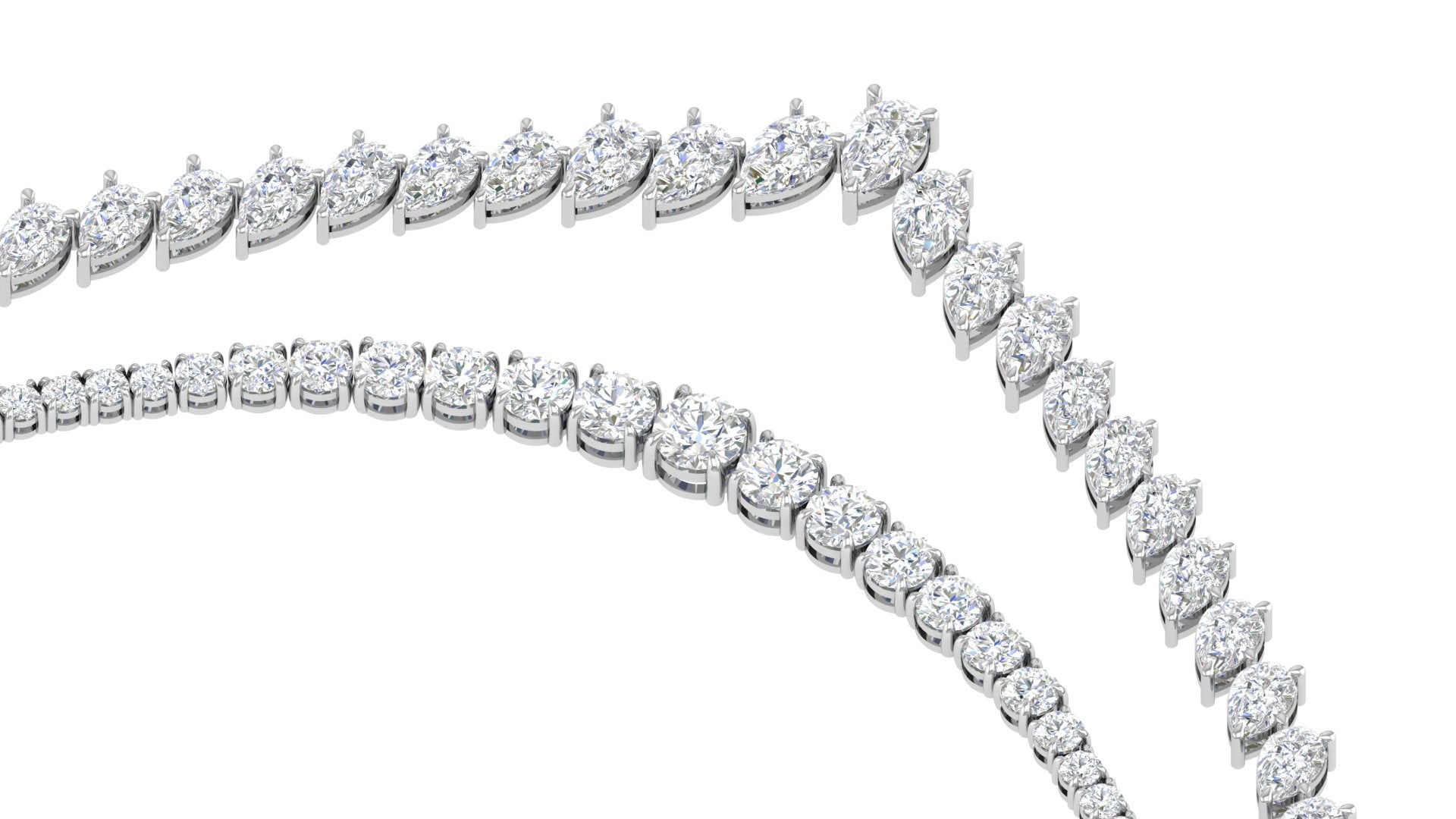 Eternal Glow Dual Diamond Necklace – Classic Glamour, Twice the Sparkle 💫