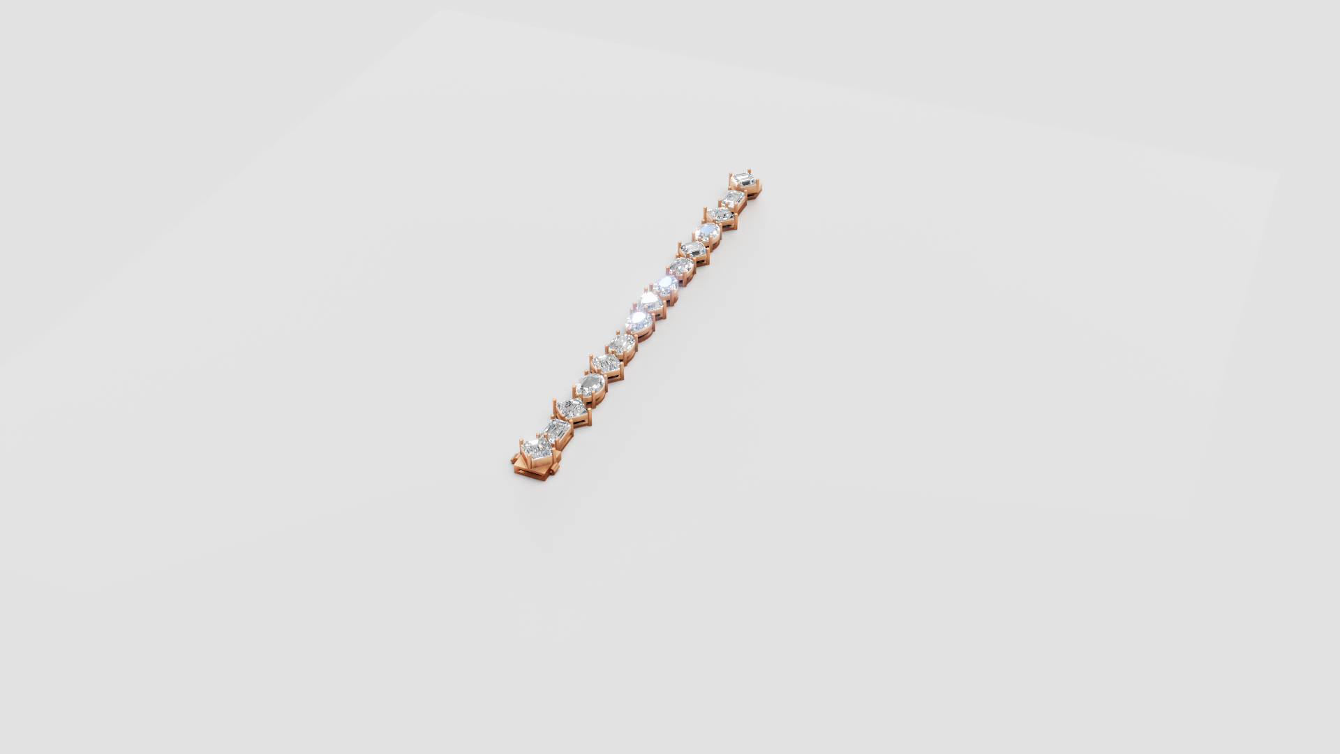 Symphony of Cuts Diamond Bracelet – Rose Gold Radiance in Every Facet