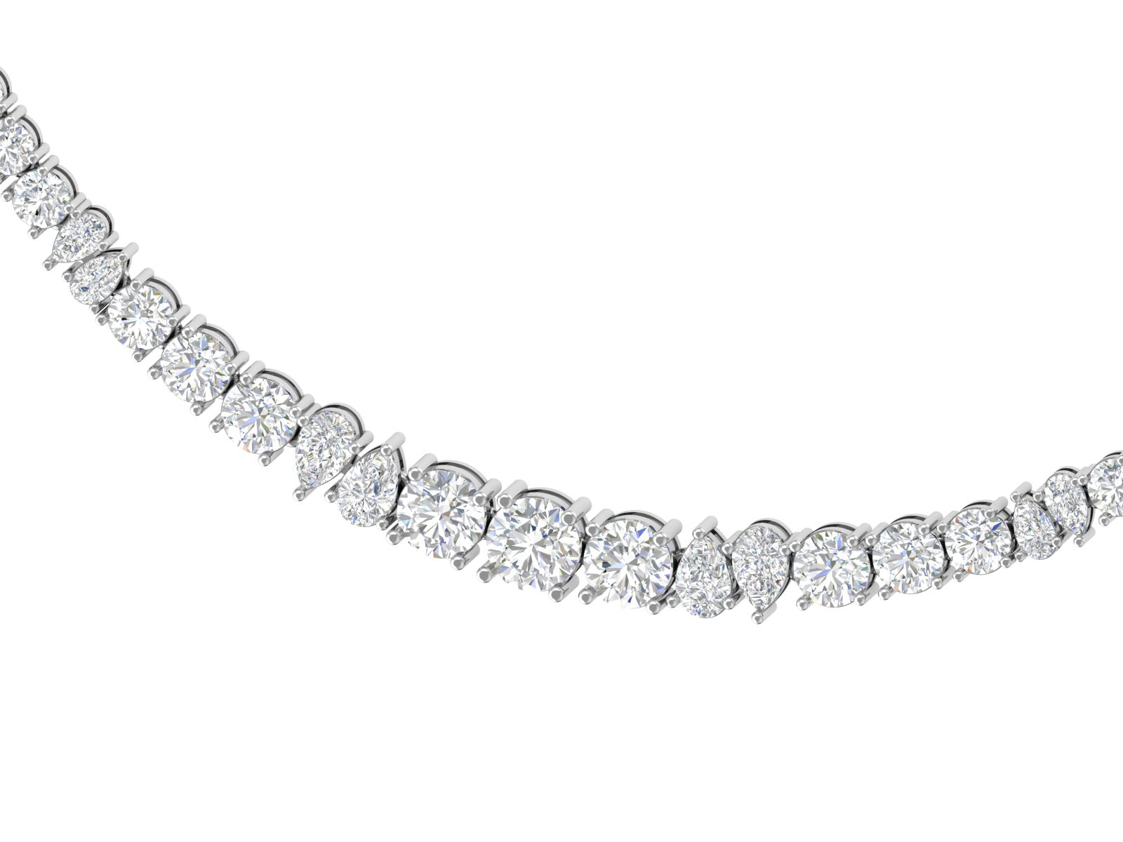 Regalia Graduated Diamond Necklace – Classic Grace with a Tapered Touch