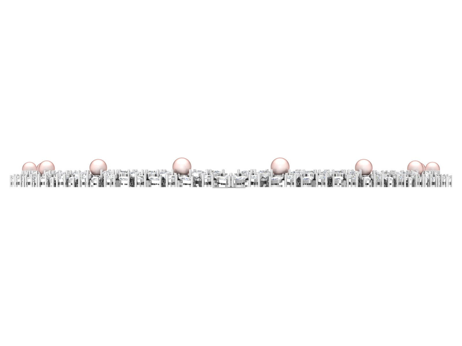Blush Bloom Diamond & Pearl Necklace – Where Petals Meet Pearls 🌸