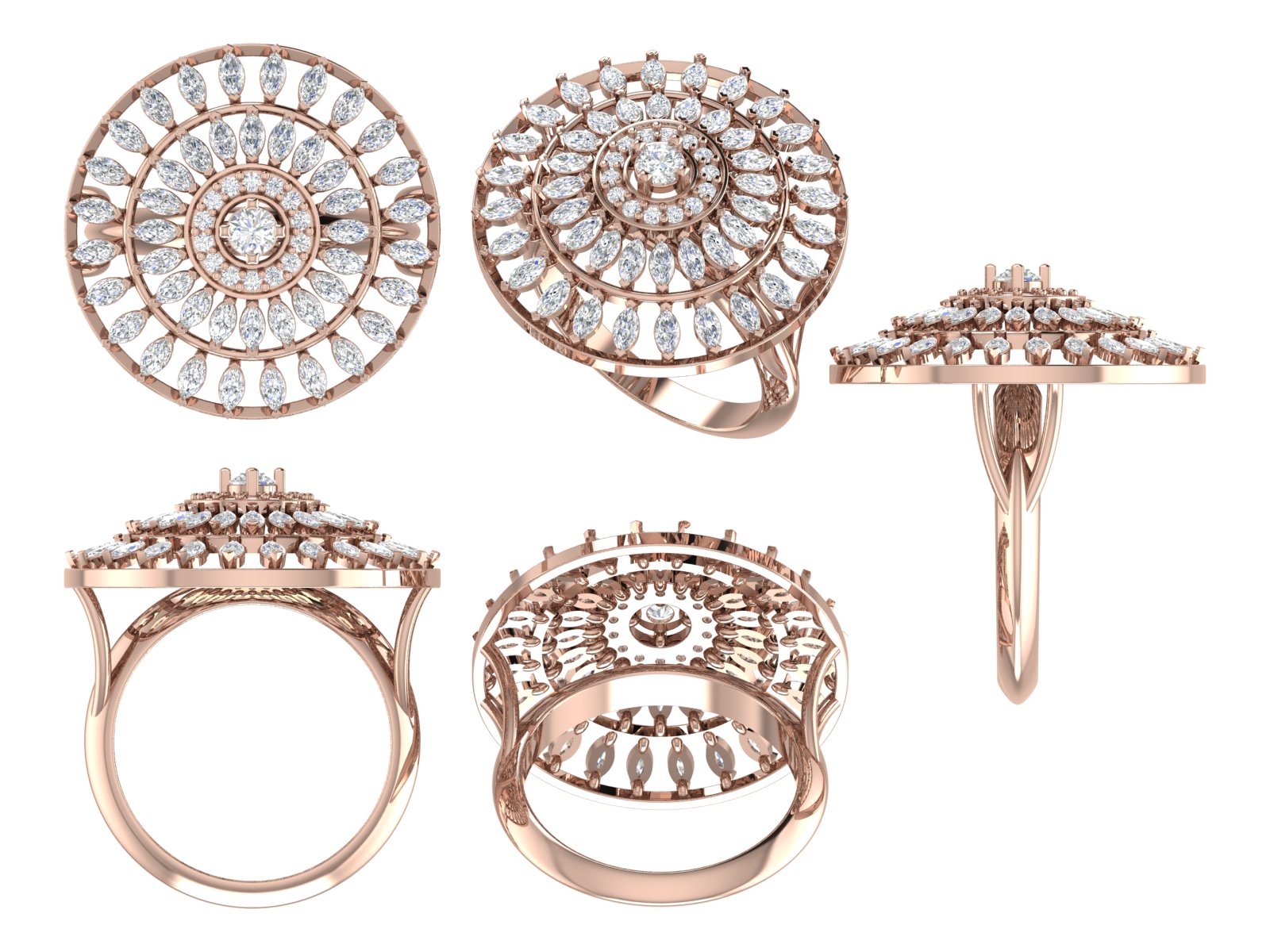 Celeste Radiance Ring – Statement Elegance in Every Sparkle