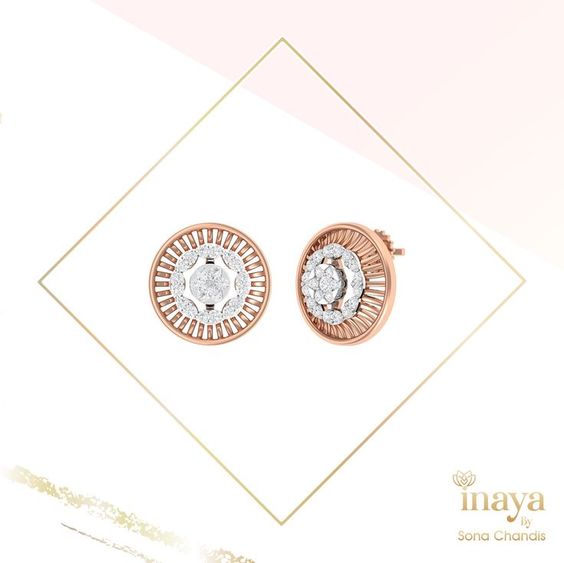 Radiant Rose Halo Stud Earrings – A Timeless Sparkle in Every Glance