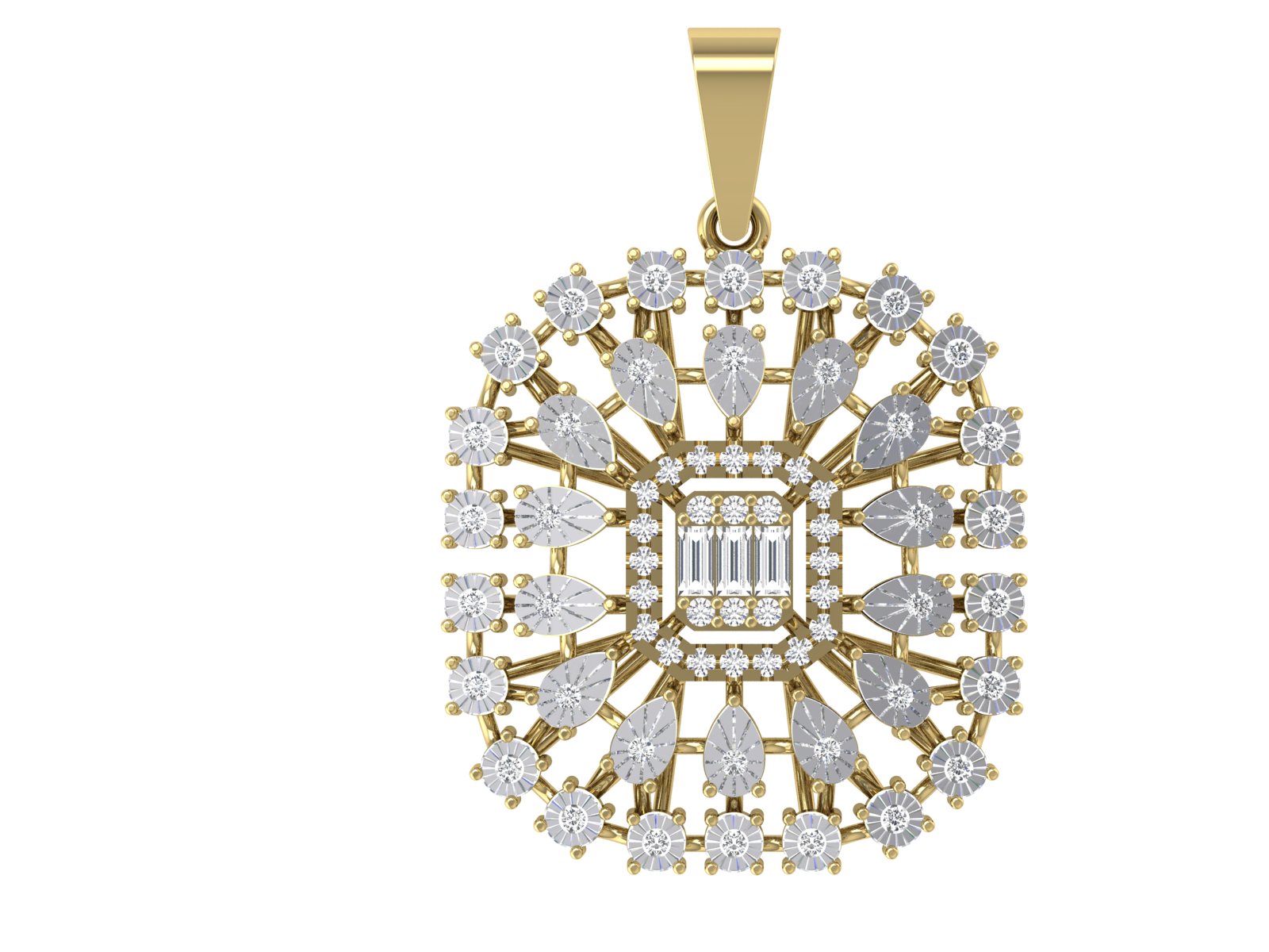 Radiance Royale Pendant – A Dazzling Harmony of Cuts & Brilliance