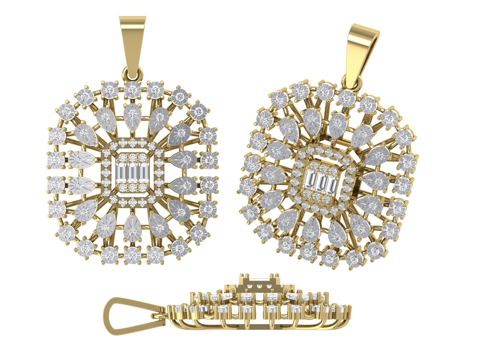 Radiance Royale Pendant – A Dazzling Harmony of Cuts & Brilliance