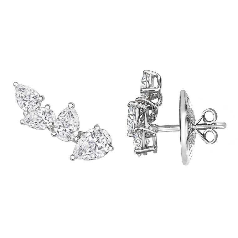 IceLeaf Pear Climber Studs – Sleek Elegance in Motion
