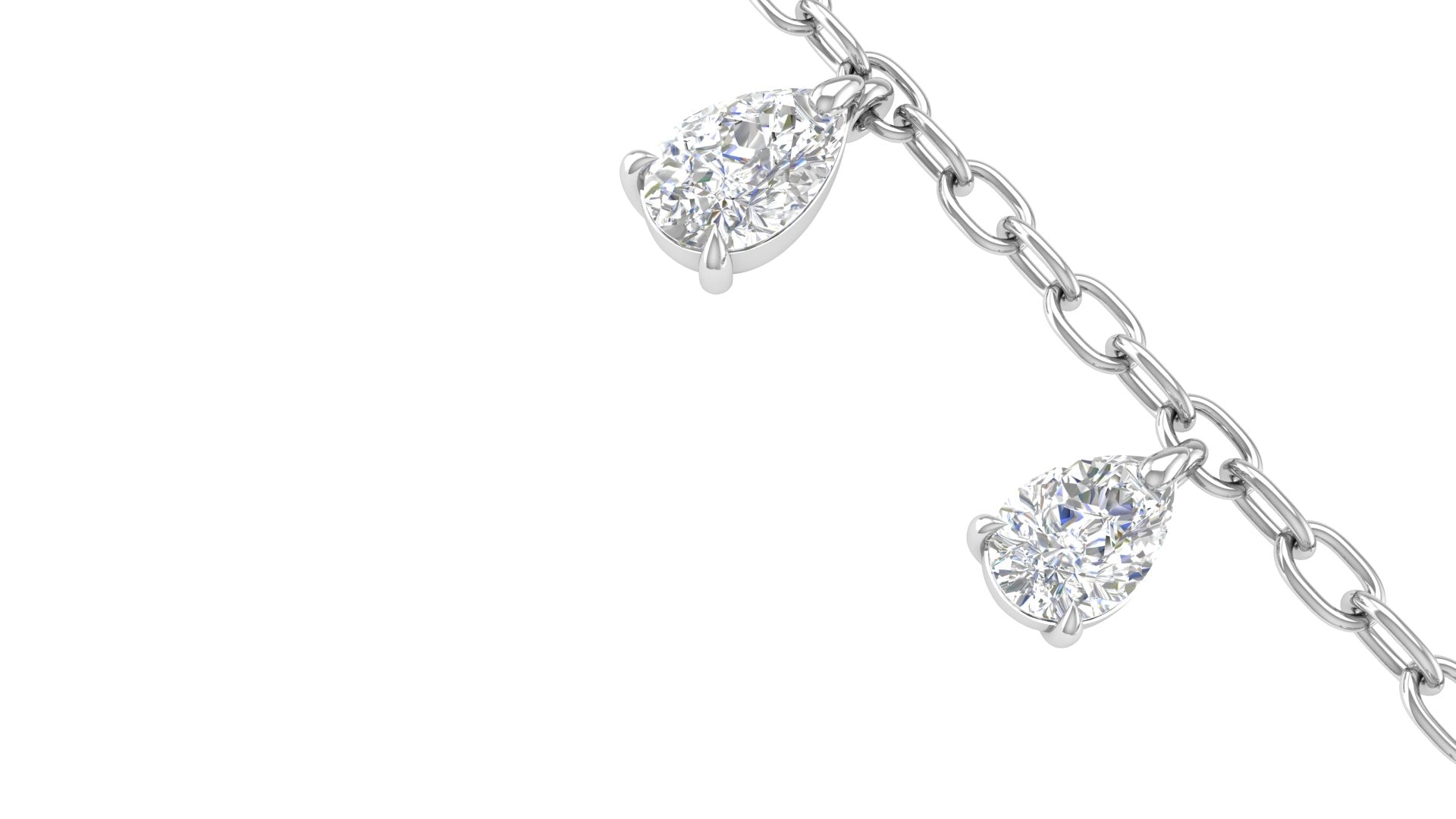 Delicate Pear Drop Bracelet – Minimal Sparkle with Graceful Movement