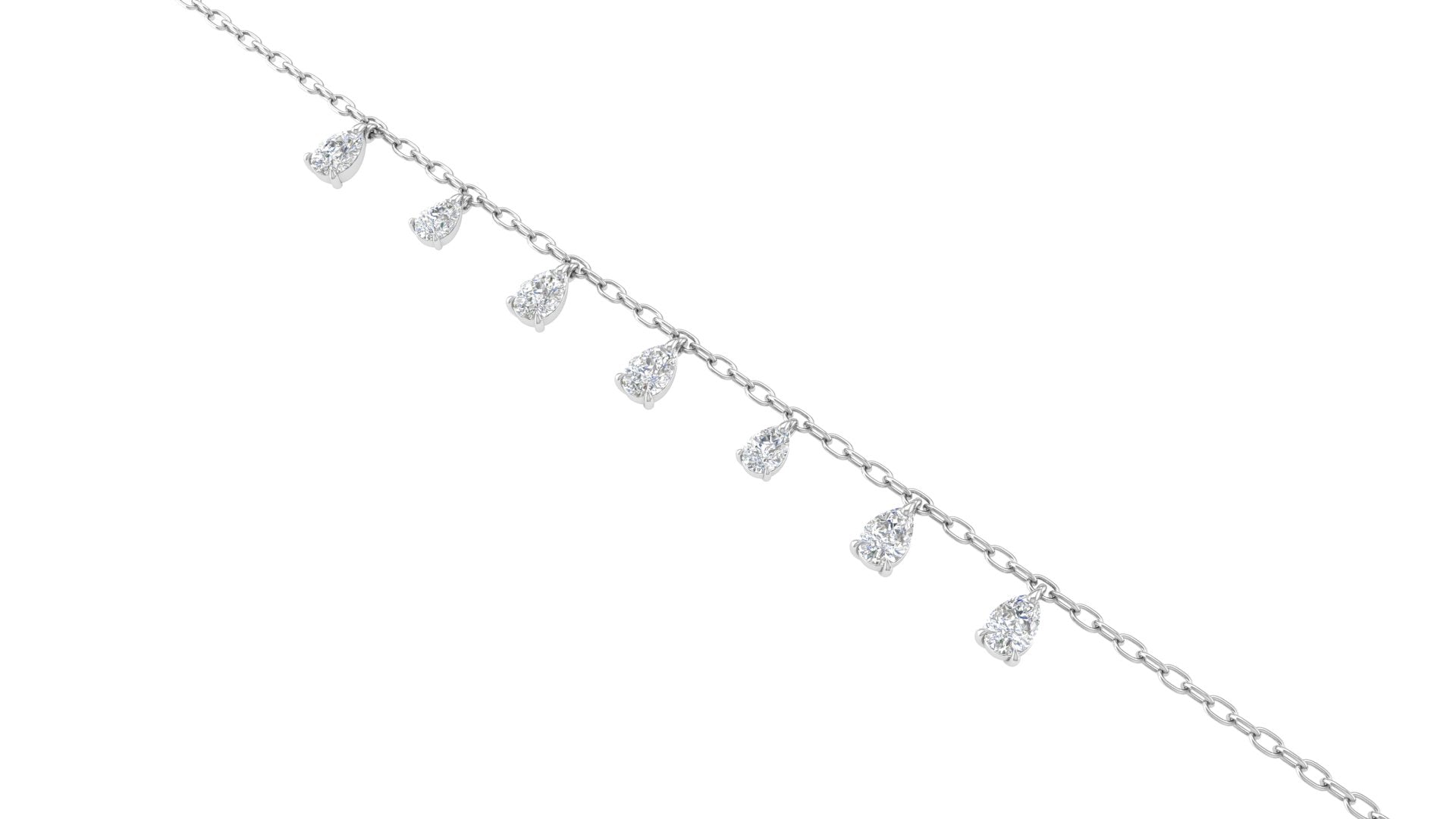 Delicate Pear Drop Bracelet – Minimal Sparkle with Graceful Movement