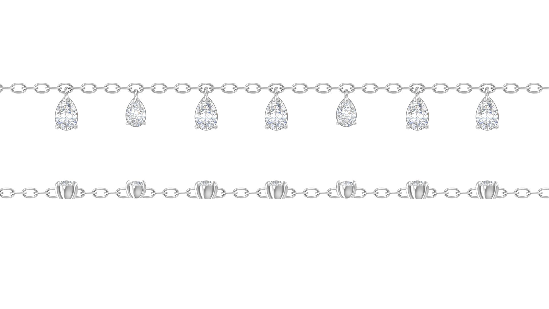 Delicate Pear Drop Bracelet – Minimal Sparkle with Graceful Movement