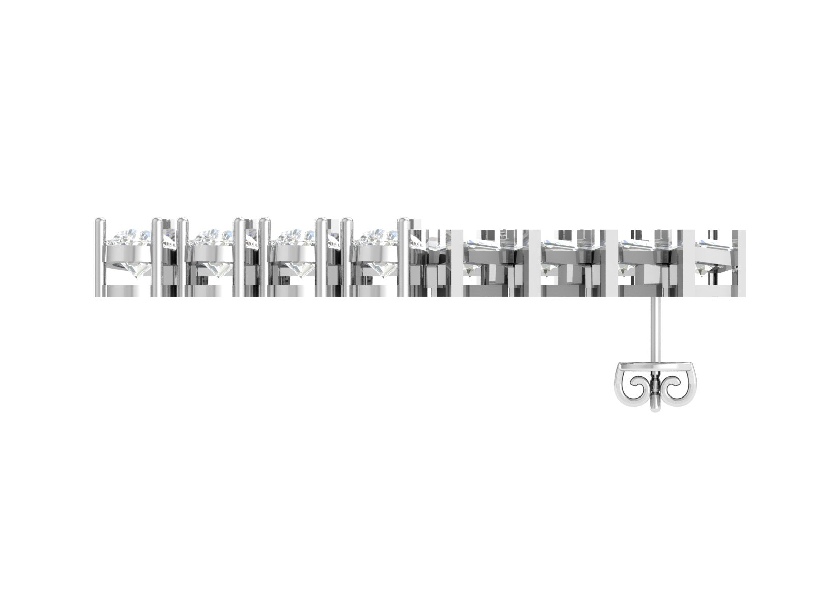 Prism & Teardrop Diamond Drop Earrings – Modern Geometry, Timeless Sparkle