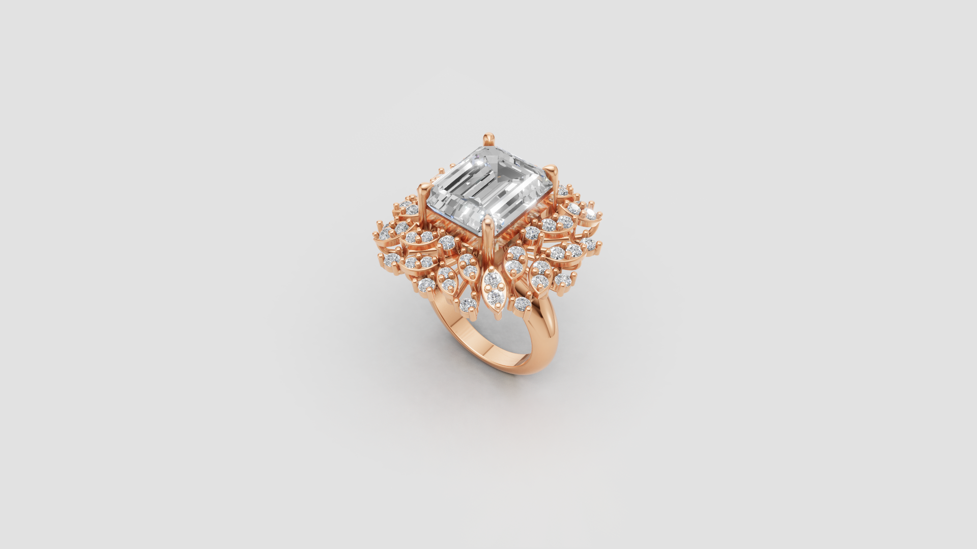 Royal Empress Statement Diamond Ring – Bold Regal Sparkle for Luxurious Moments 👑