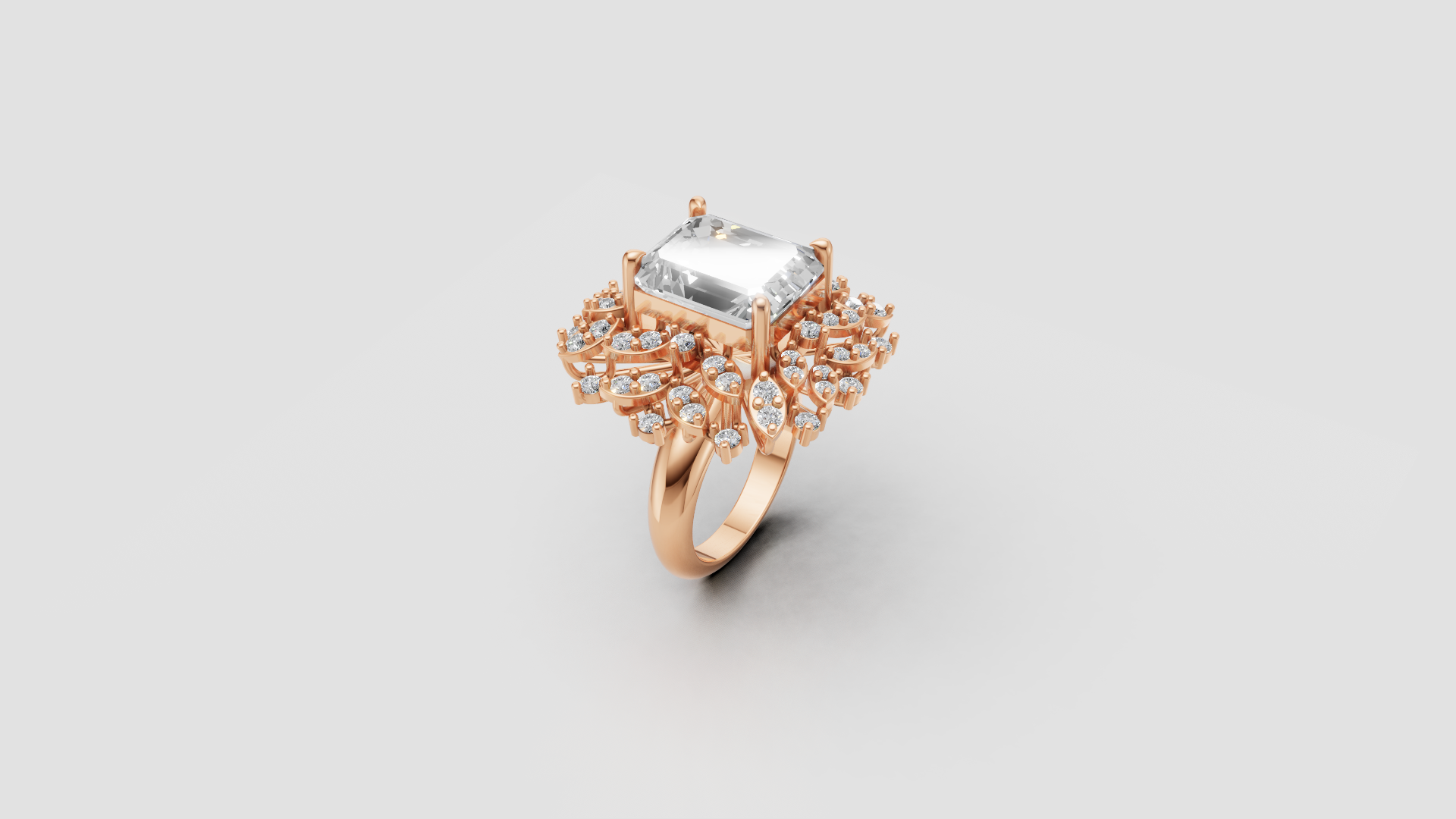 Royal Empress Statement Diamond Ring – Bold Regal Sparkle for Luxurious Moments 👑