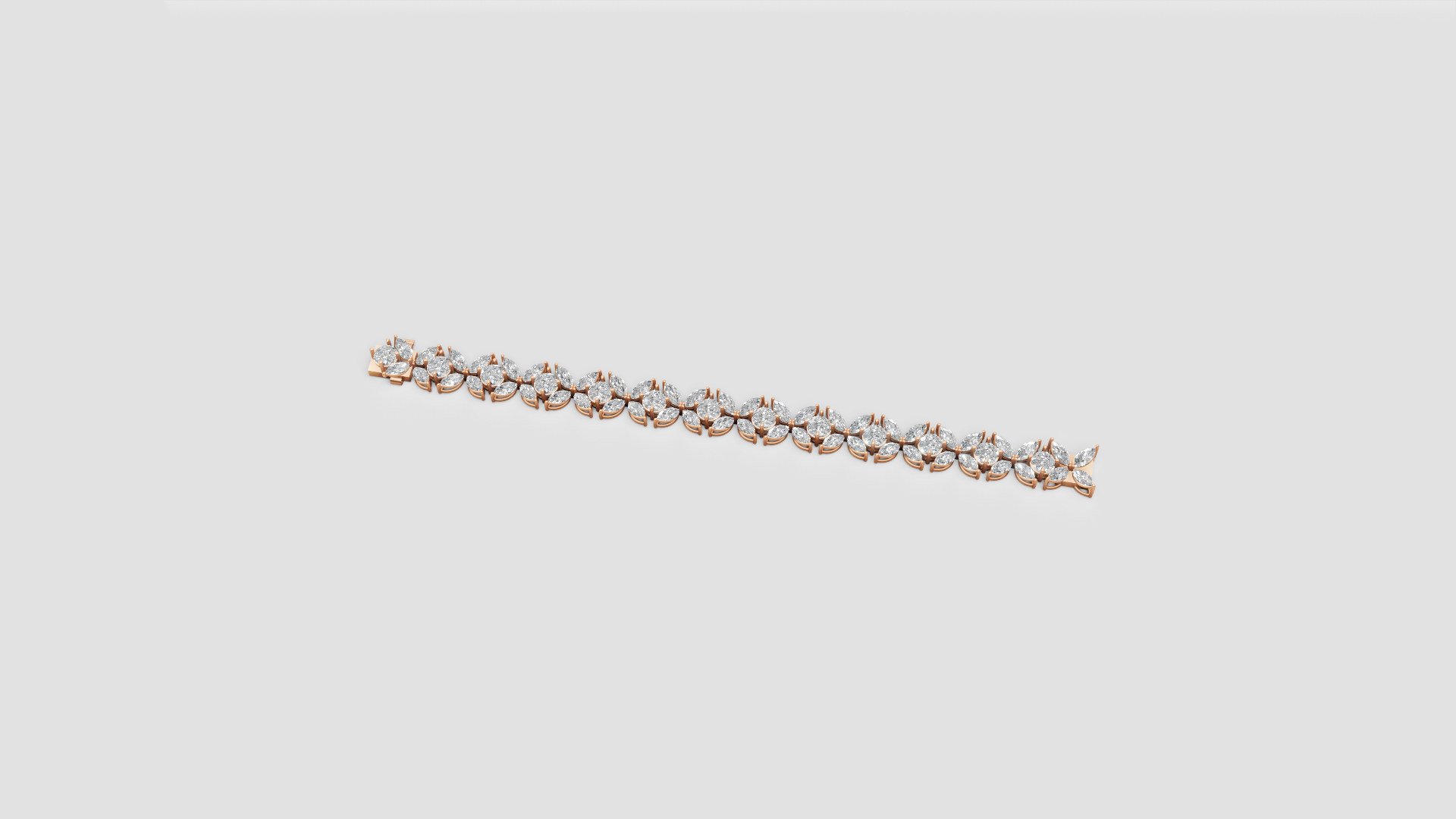 Luxe Marquise Cluster Diamond Bracelet – Elegant Floral Sparkle Design 🌸