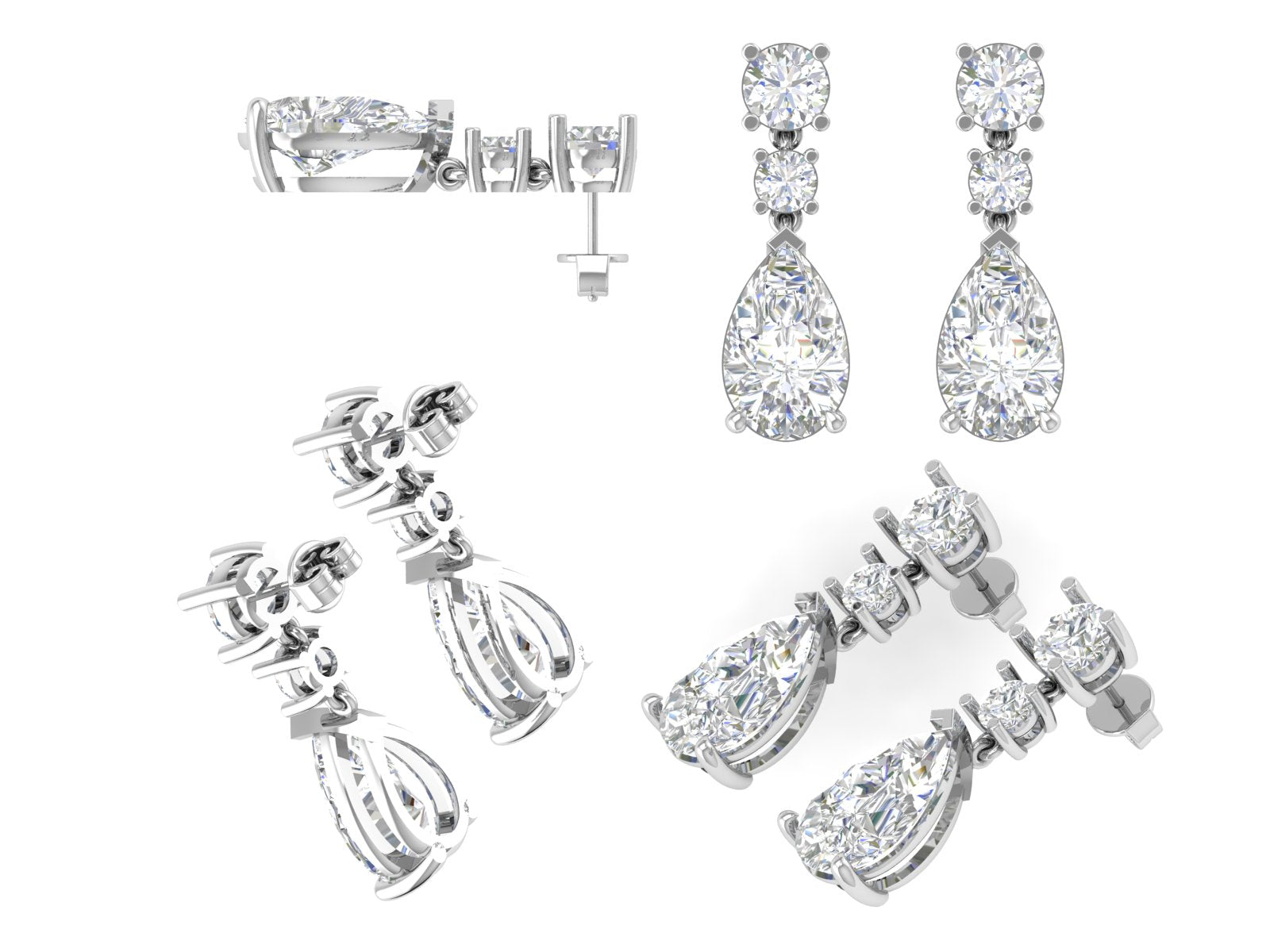 Classic Pear Drop Diamond Earrings – Timeless Elegance in Every Drop