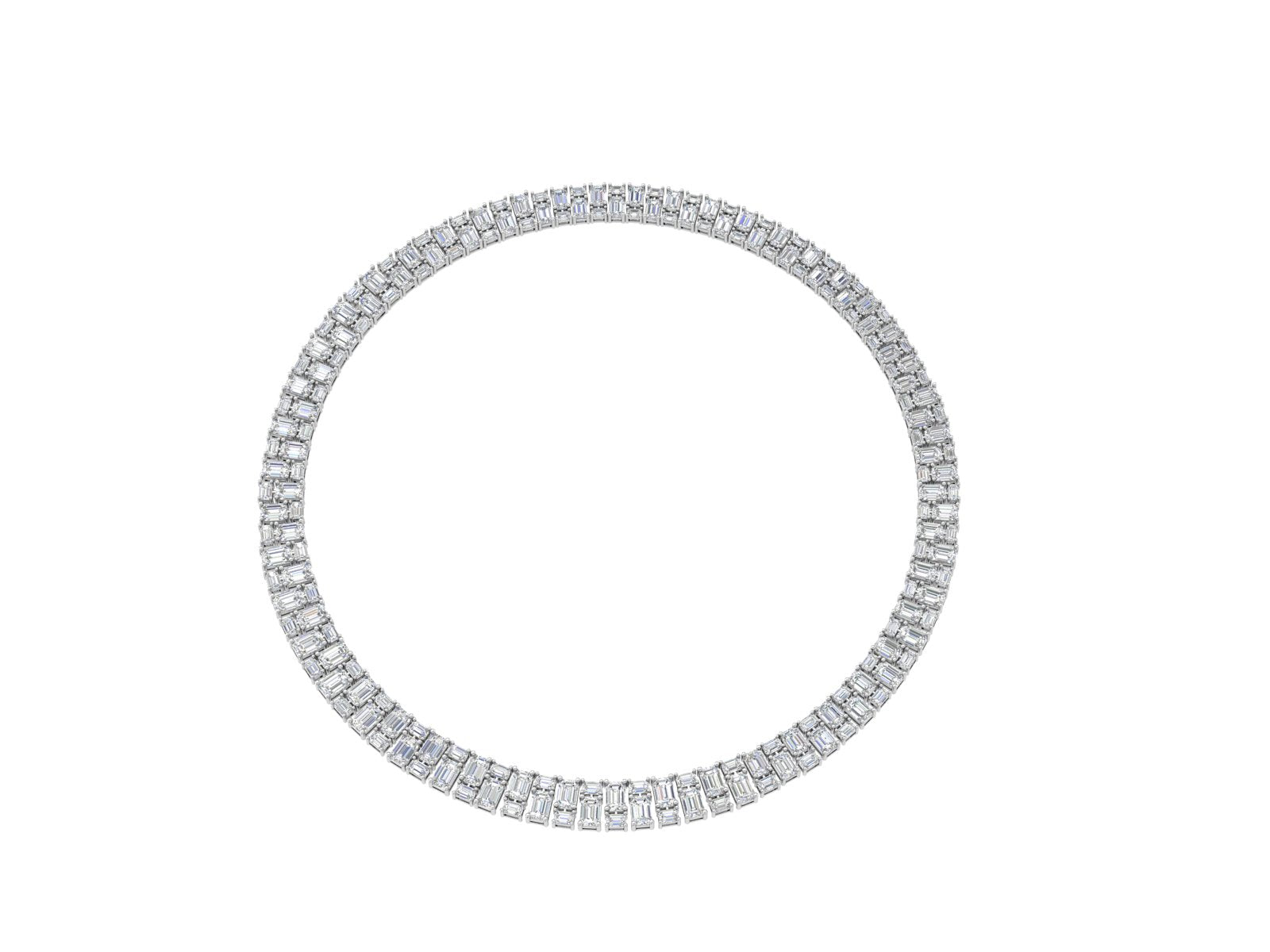 Luxe Lineage Baguette Diamond Necklace – Sleek. Bold. Iconic. 💎