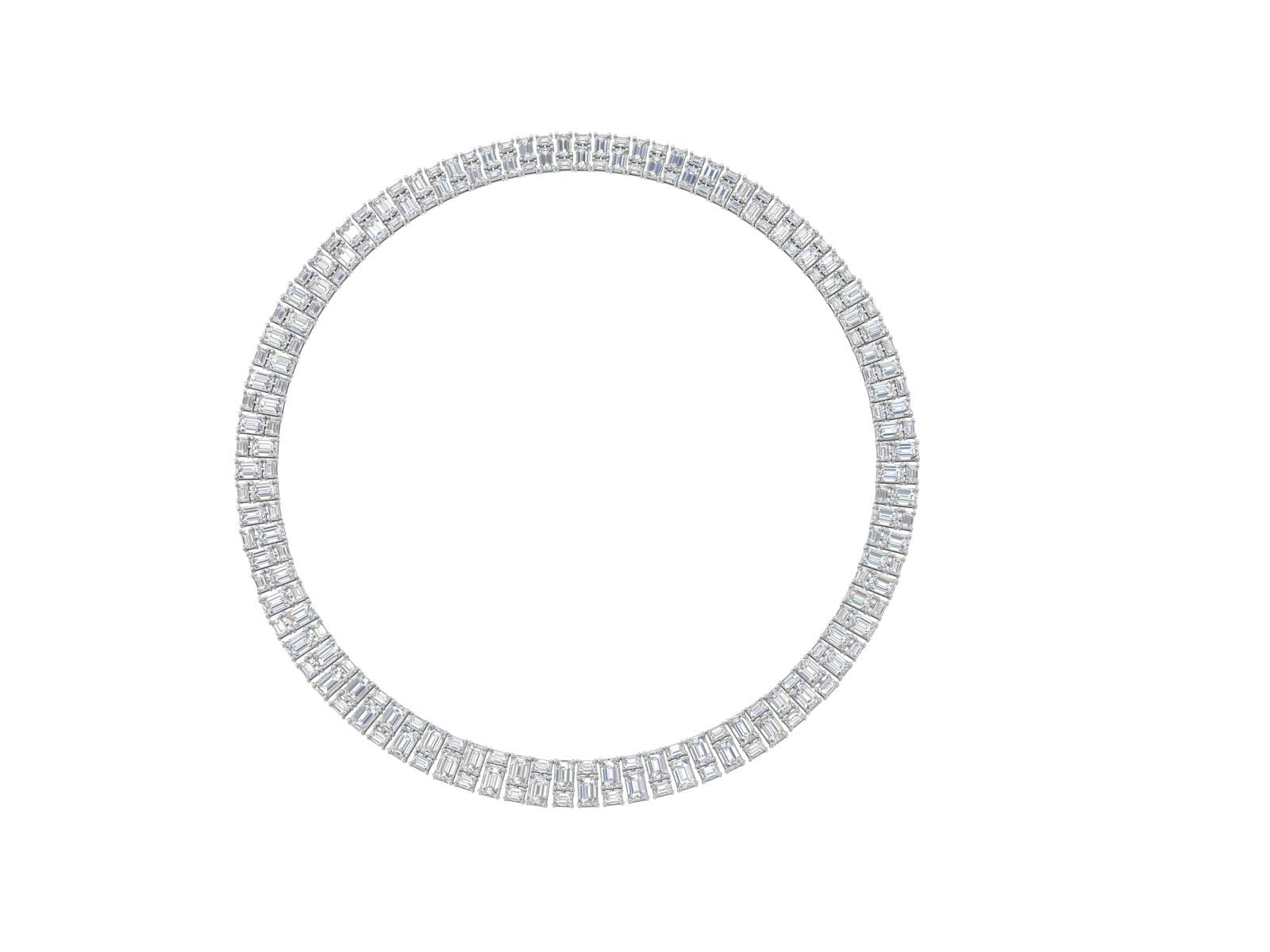 Luxe Lineage Baguette Diamond Necklace – Sleek. Bold. Iconic. 💎