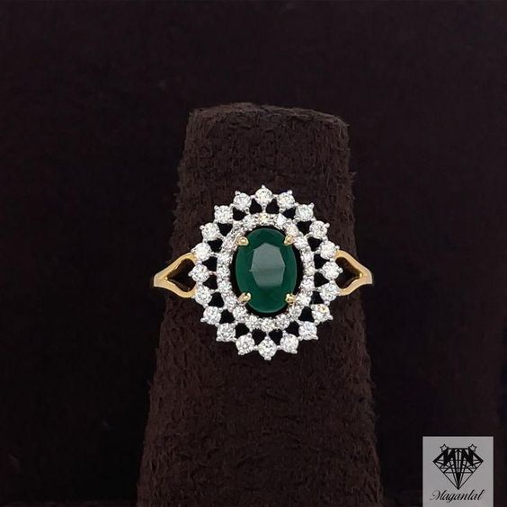Regal Emerald Radiance – Dual Halo Diamond Ring | DS IMPEX Signature