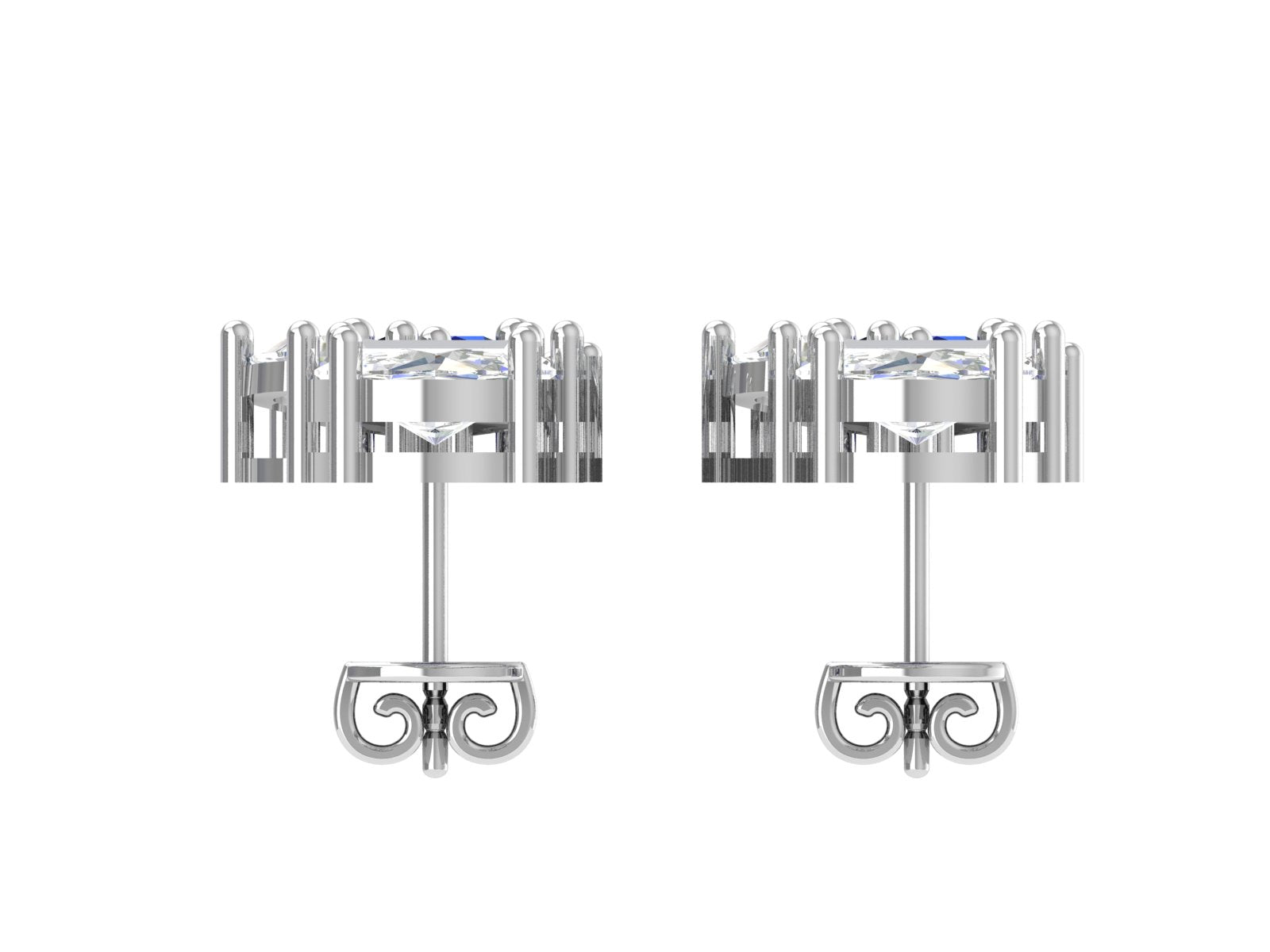 Celestial Cascade – Sapphire & Diamond Drop Earrings | DS IMPEX Luxe Edition