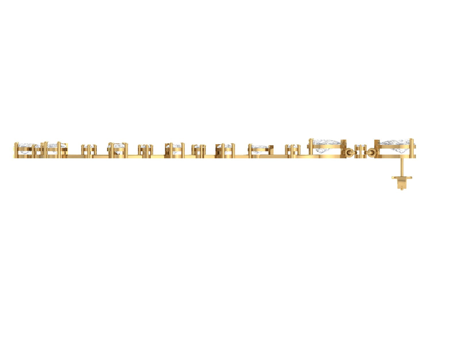 Golden Teardrop Elegance – 14K Yellow Gold Diamond Drop Earrings | DS IMPEX