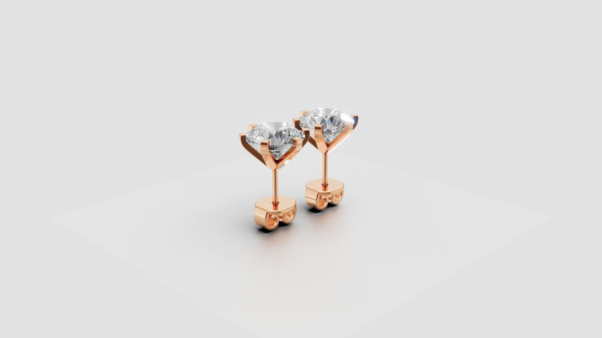 Aurora Solitaire – Classic Round Stud Earrings