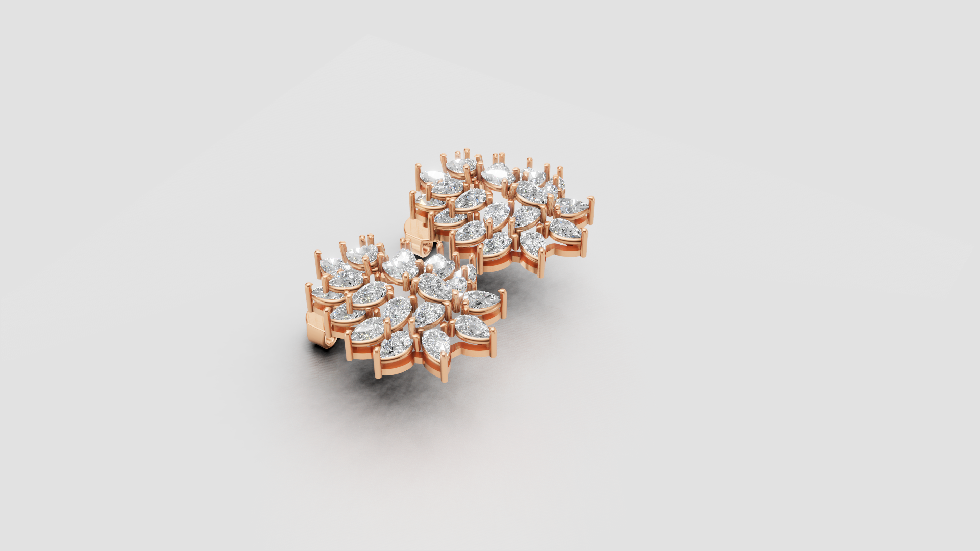 Elysian Bloom – Marquise & Pear Cut Diamond Earrings