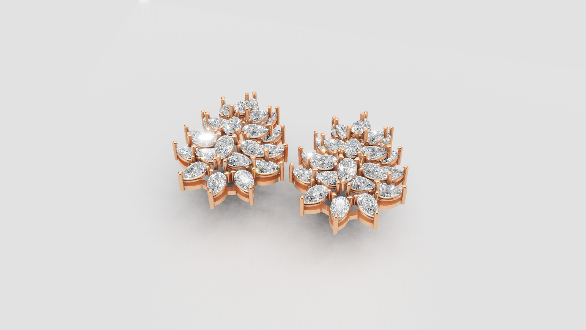 Elysian Bloom – Marquise & Pear Cut Diamond Earrings