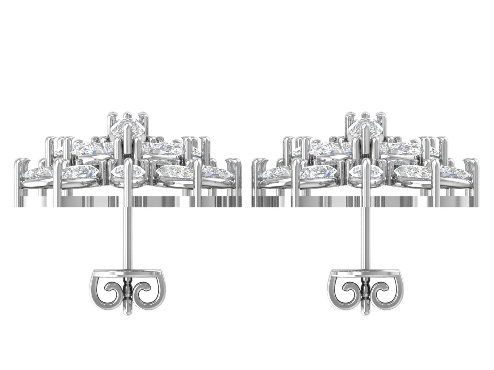 Elysian Bloom – Marquise & Pear Cut Diamond Earrings
