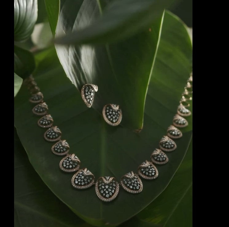Heritage Radiance – White Gold Temple Motif Choker Necklace | DS IMPEX Couture