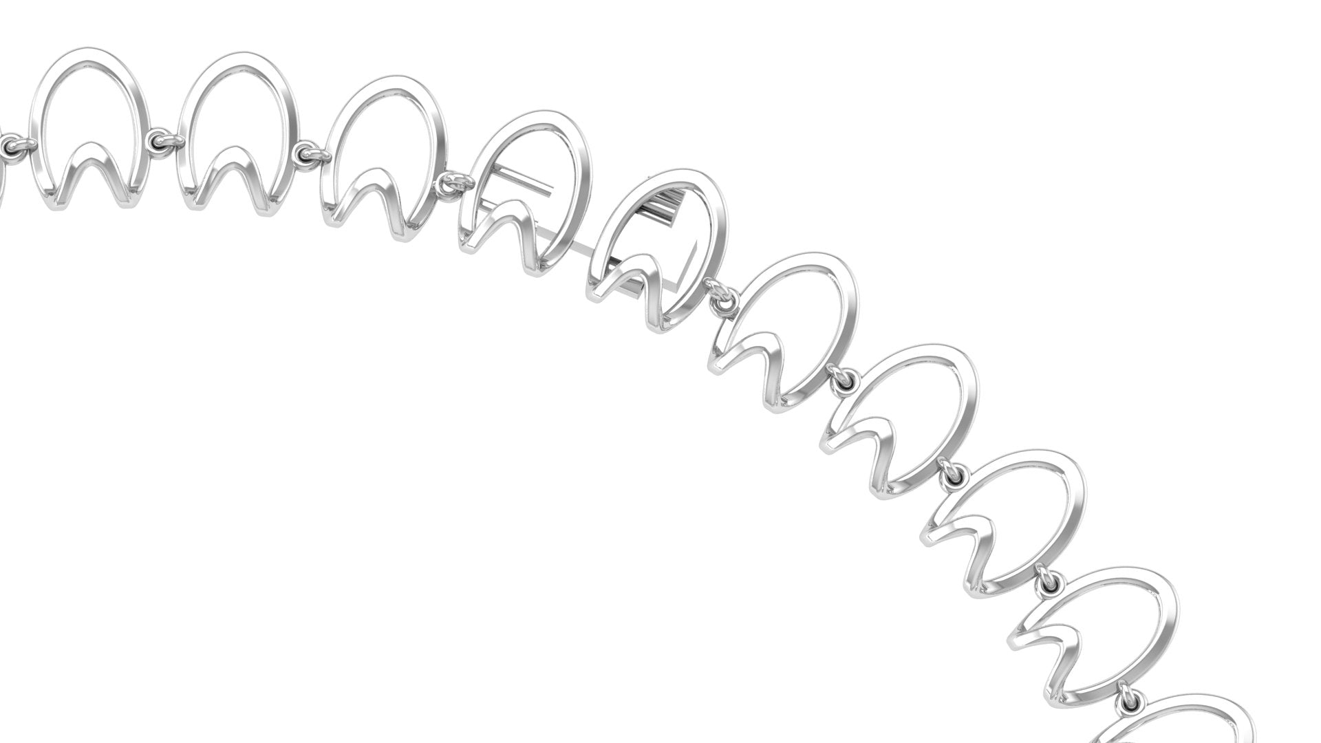 Heritage Radiance – White Gold Temple Motif Choker Necklace | DS IMPEX Couture