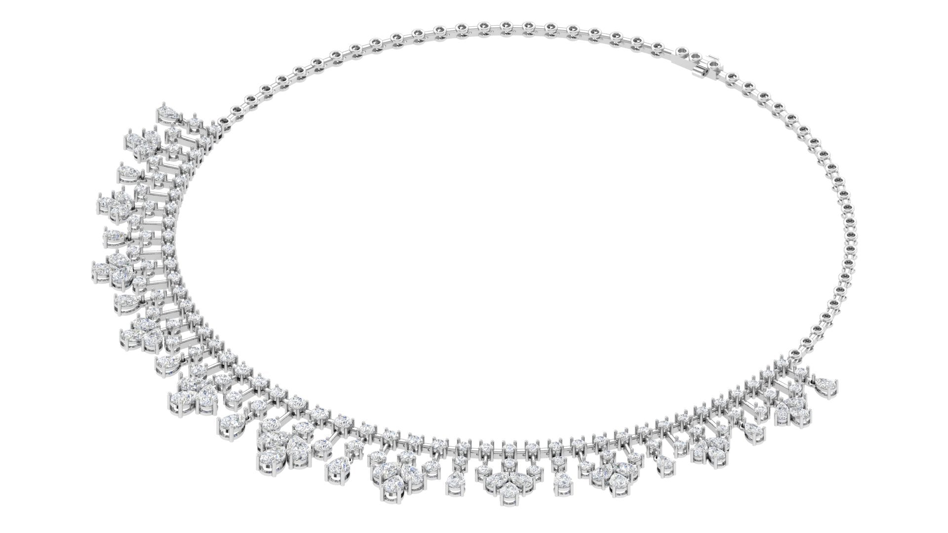 Celestial Cascade Diamond Necklace – A Symphony of Falling Stars 💎