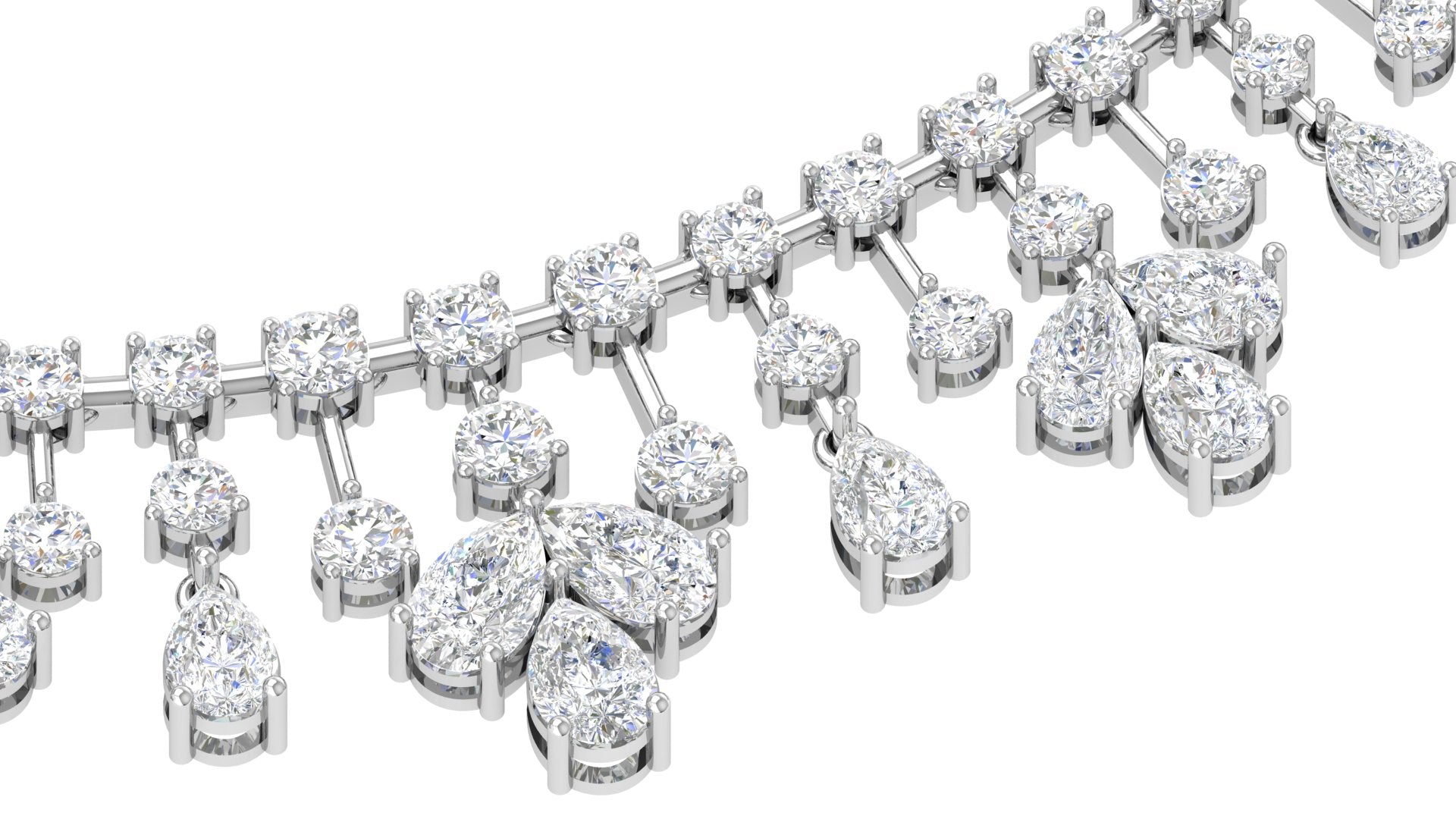 Celestial Cascade Diamond Necklace – A Symphony of Falling Stars 💎