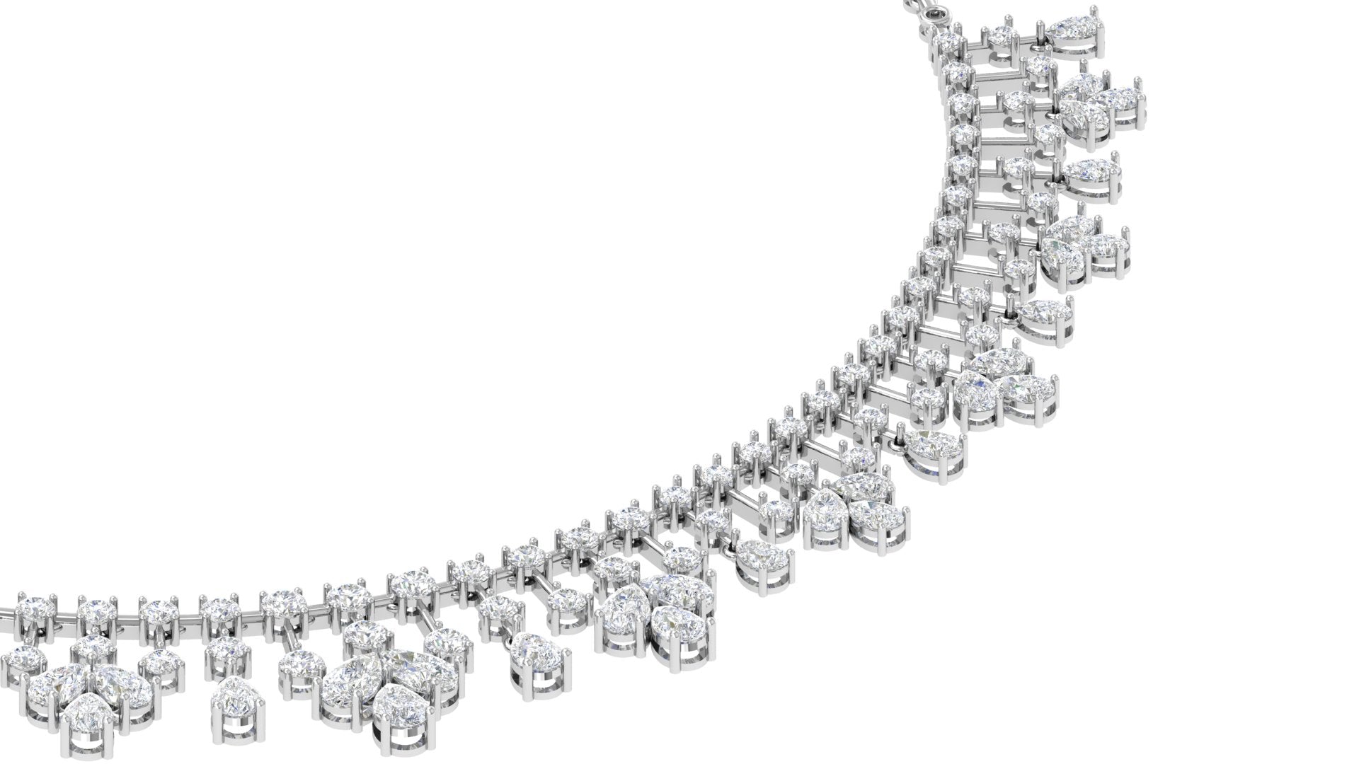 Celestial Cascade Diamond Necklace – A Symphony of Falling Stars 💎
