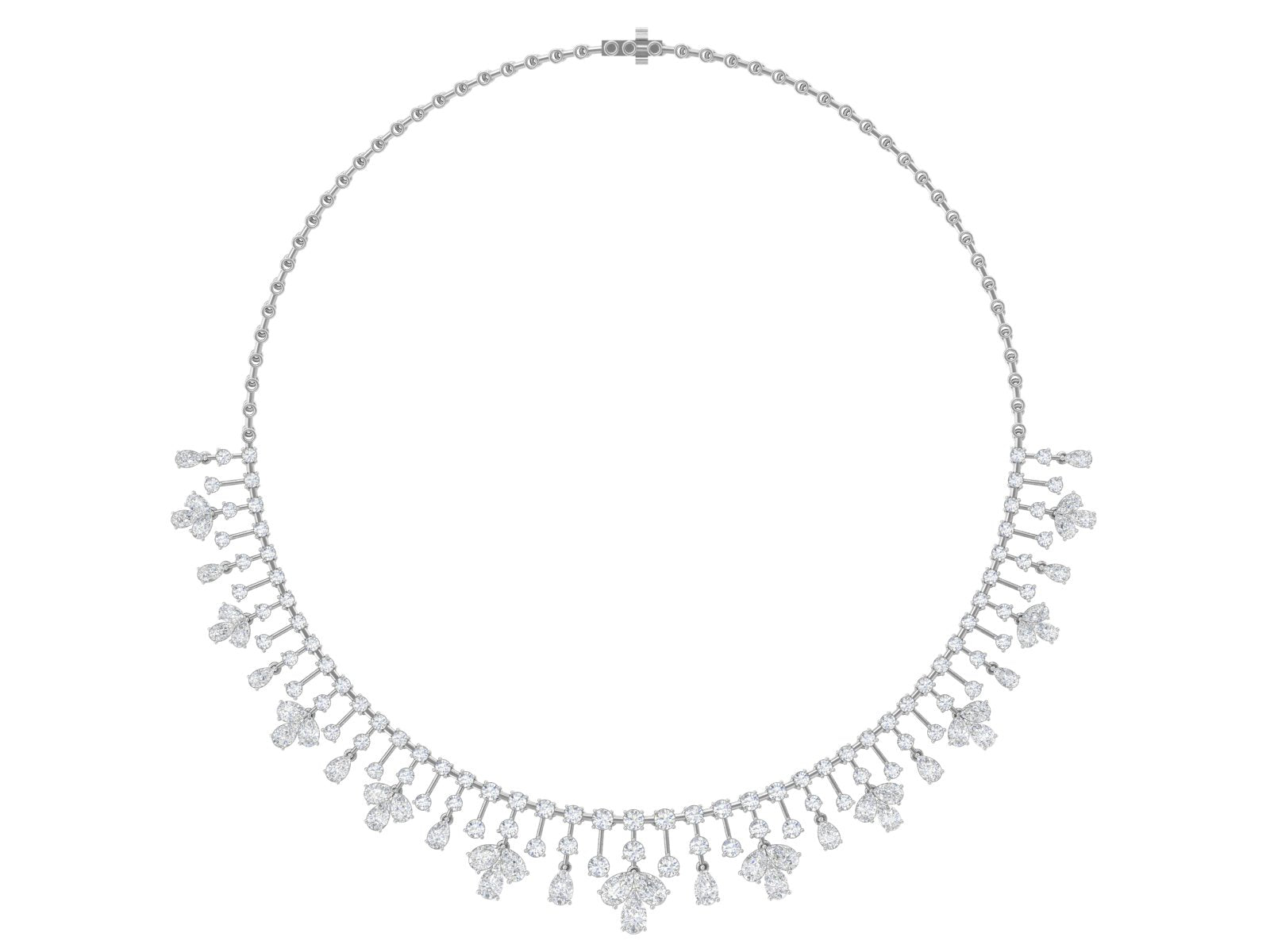 Celestial Cascade Diamond Necklace – A Symphony of Falling Stars 💎
