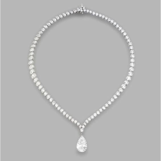 Pear Elegance – Diamond Drop Necklace | DS IMPEX Signature Collection