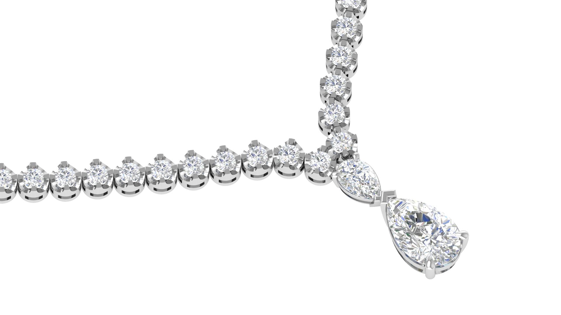 Pear Elegance – Diamond Drop Necklace | DS IMPEX Signature Collection