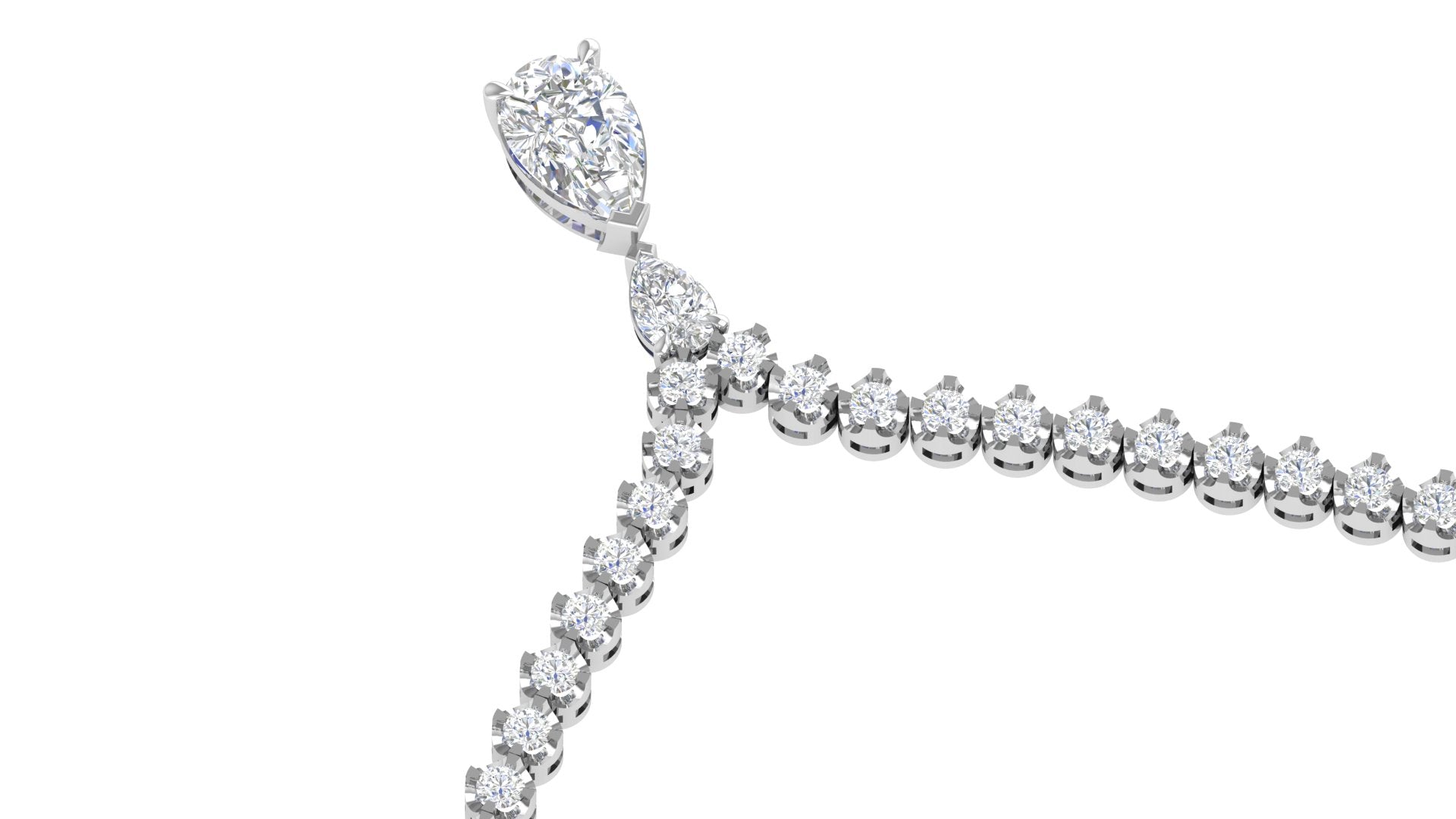 Pear Elegance – Diamond Drop Necklace | DS IMPEX Signature Collection