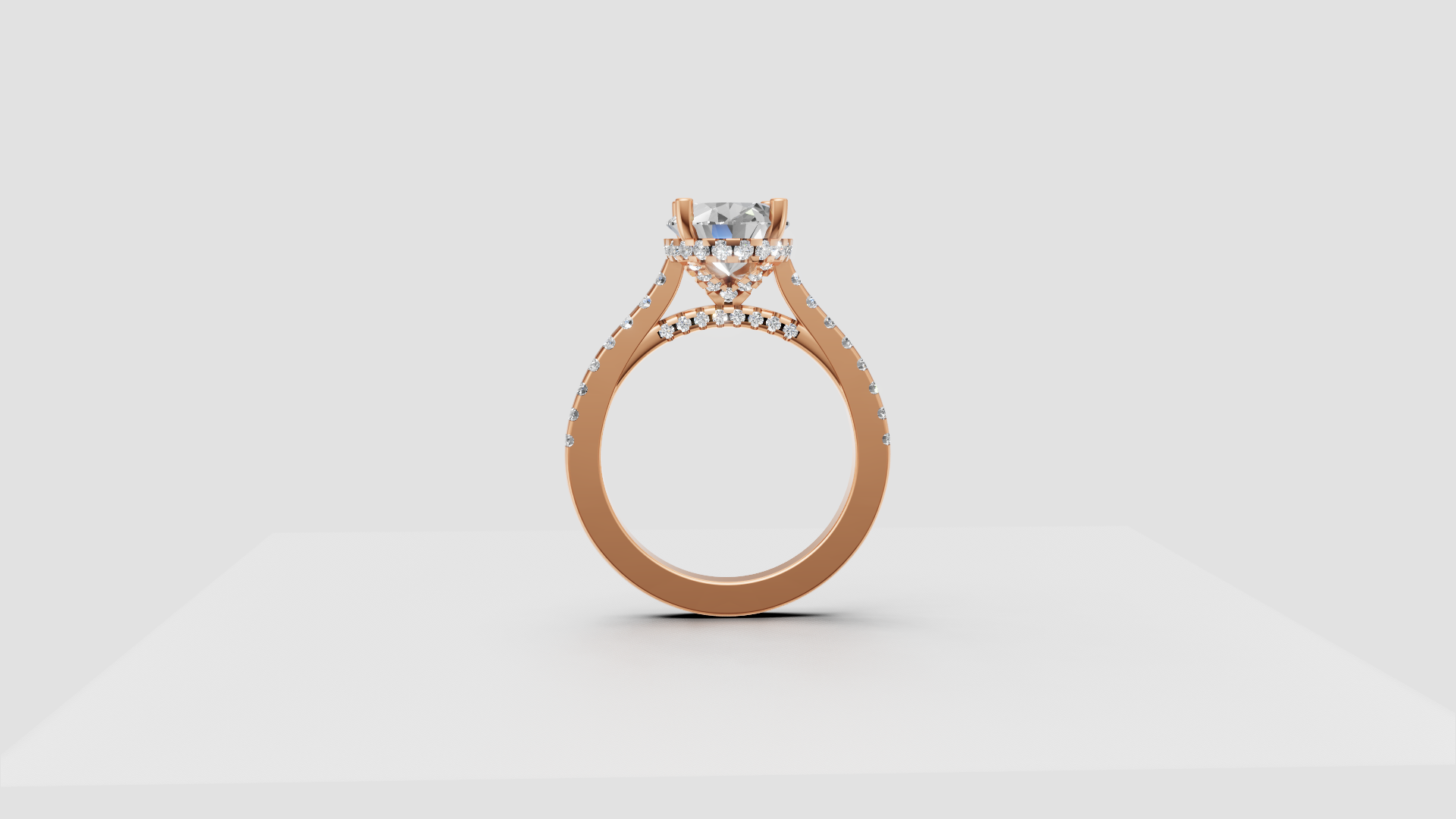 🌹 Rose Radiance – Oval Solitaire Diamond Ring | DS IMPEX Signature