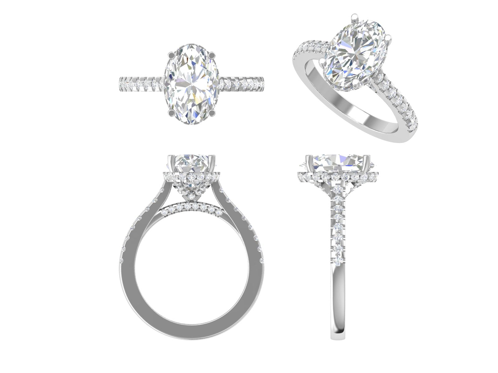 🌹 Rose Radiance – Oval Solitaire Diamond Ring | DS IMPEX Signature
