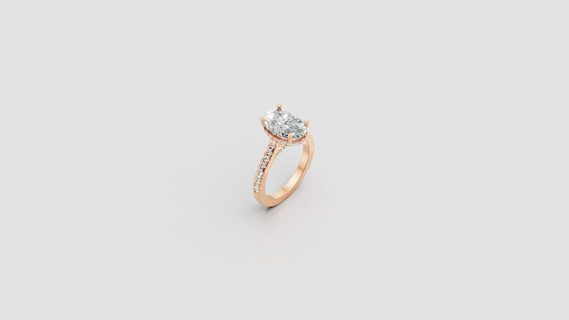 🌹 Rose Radiance – Oval Solitaire Diamond Ring | DS IMPEX Signature