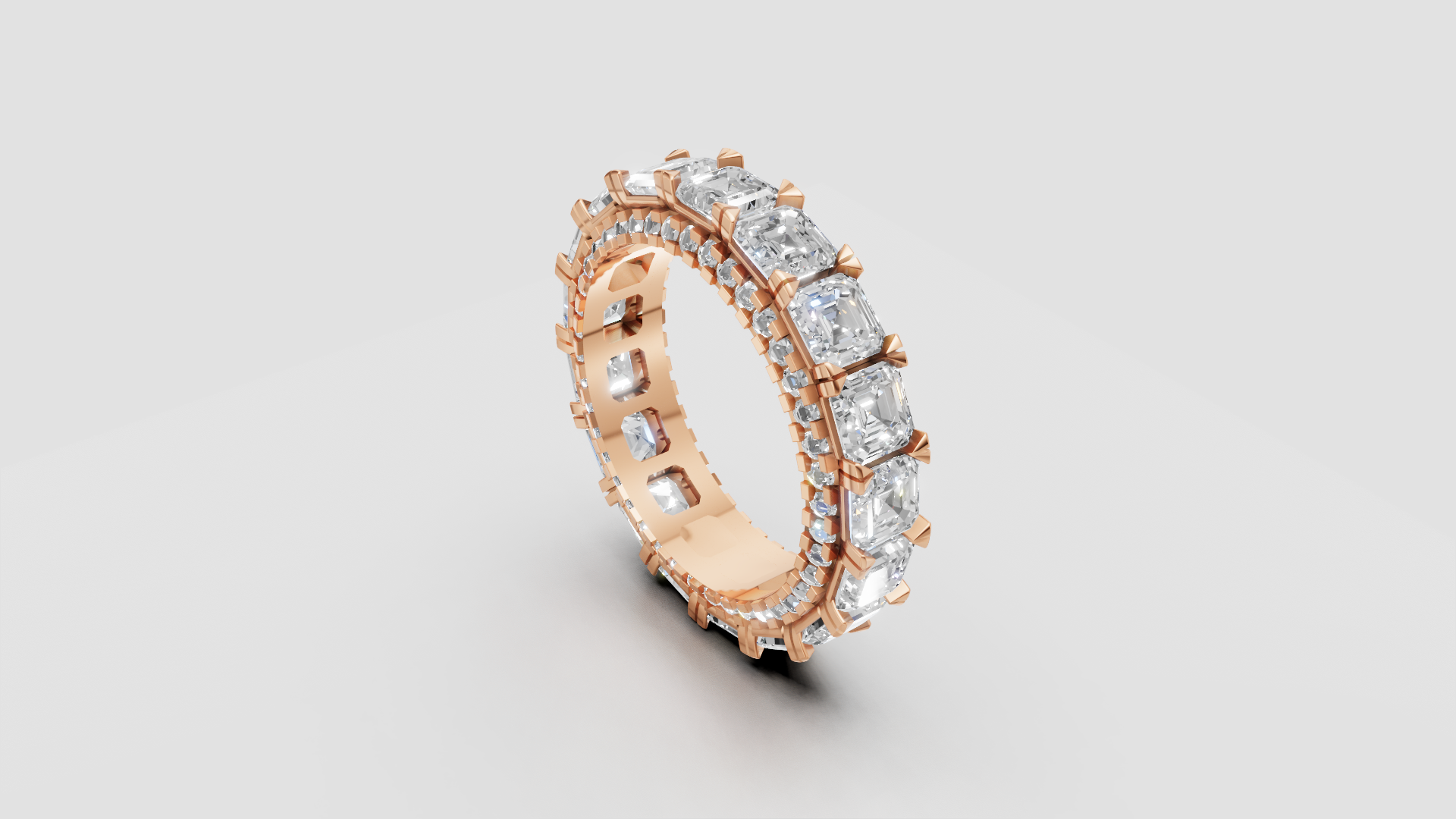 ✨ Eternal Glow – Emerald Cut Full Eternity Band | DS IMPEX Signature