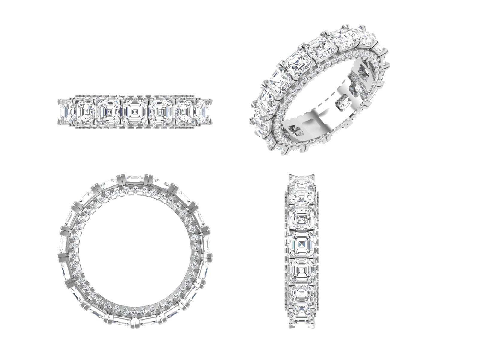 ✨ Eternal Glow – Emerald Cut Full Eternity Band | DS IMPEX Signature