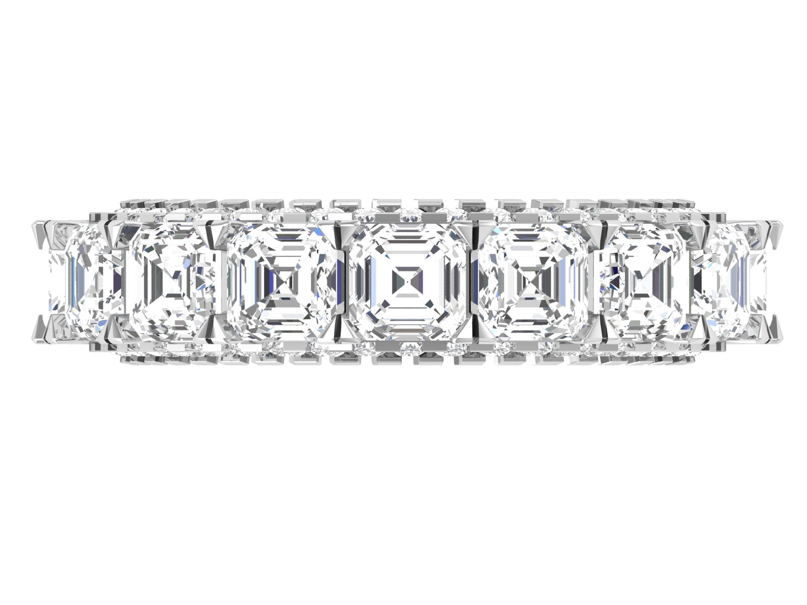 ✨ Eternal Glow – Emerald Cut Full Eternity Band | DS IMPEX Signature